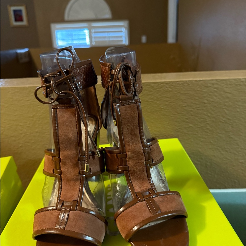 Gianni Bini Tan Leather Women's Sandals